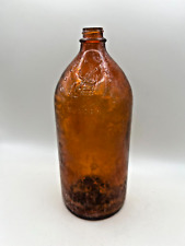 Antique Lucky Dutchman Bleach 32oz Amber Glass Bottle RARE Atlantic Packing Co. picture