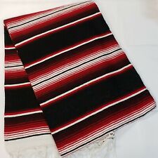 Serape Mexican blanket Seat cover Biker Lowrider,motorcycle  Black Red White XL  picture