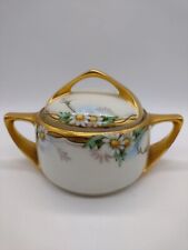 Hand painted Vintage Rosenthal Covered Porcelain Sugar Bowl With Daisy Design picture