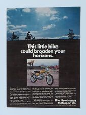 1971 Honda Motorsport 70 Vintage Little Bike Horizons Original Print Ad 8.5 x 11 picture