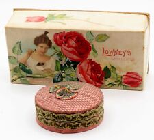 Antique Chocolate Box Lowney's American Beauties K3702 and Small Powder Box picture