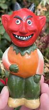 Original Antique 6”Halloween Devil Candy Container Devil Veggie Man German Devil picture