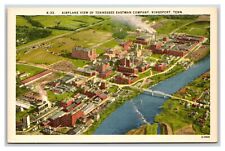 Airplane View Tennessee Eastman Company Kingsport TN UNP  Linen Postcard V9 picture