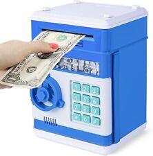 BLUE Kids Mini Safe Electronic Piggy Bank Cash Coin Box Money Saving  🎁 picture