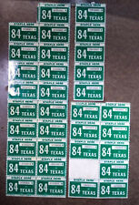 Texas expired 1984 License Plate Registration Stickers NOS picture