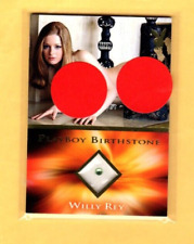 WILLY REY  2019 Stellar Playboy's WAY TOO HOT TO HANDLE  Birthstone Card GOLD picture