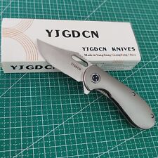 YJGDCN RIHE Design Side lock Folding Knife Titanium Handle CN007 picture