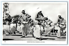 c1950's Girls Dancing Kandyan Folk Dance Ceylon Sri Lanka RPPC Photo Postcard picture