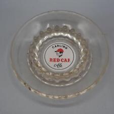 Vintage Carling Red Cap Ale Beer Ashtray Clear picture