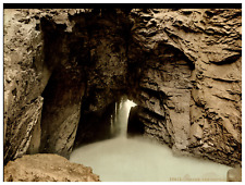 England. Channel Islands. Jersey. The Devil's Hole.  Vintage Photochrome by P. picture