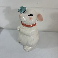 David's Cookies Bunny Rabbit Butterfly Kitchen Cookie Candy Jar Canister picture