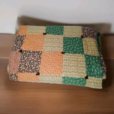 Vintage Mid Century Modern Homemade Granny Patchwork Quilt picture