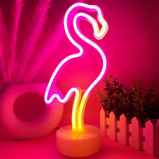Flamingo Neon Sign Pink Flamingo Gifts for Women LED Neon Light Sign for Bedroom picture