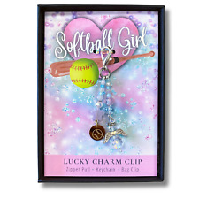 Softball Girl Charm Clip picture