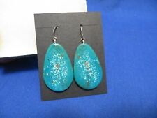New Stunning Santo Domingo Indian KEWA Kingman Turquoise Earrings Hand Crafted picture