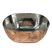 Vintage Godinger Square Hammered Copper Bowl 4.5 Inch picture