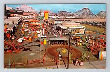 Long Beach CA-California, Roller Coasters, Beach Front, Vintage Postcard picture