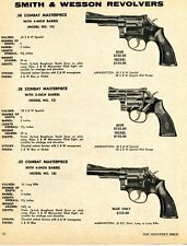 1975 Print Ad of Smith & Wesson S&W Model 15 & 18 Combat Masterpiece Revolver picture