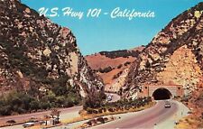 Gaviota Pass CA California, Scenic US Highway 101, Tunnel, Vintage Postcard picture