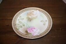Royal Munich Bavaria Hand Painted Antique Roses Plate 9.5