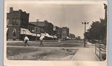 DOWNTOWN SIXTH STREET SHOPS estherville ia real photo postcard rppc iowa history picture