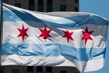 New Chicago City Flag 3x5 ft of illinois state better quality usa seller picture