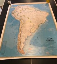1983 National Geographic Large Wall Map of South America (46