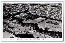c1950's Arial View Queens Park Invercargill New Zealand RPPC Photo Postcard picture