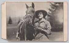 Postcard Western Cowgirl With Horse And Bandolier Vintage RPPC picture