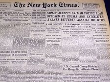 1946 AUGUST 7 NEW YORK TIMES - BYRNES BITTERLY ASSAILS MOLOTOV - NT 2347 picture
