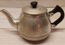 Small Vintage 2 Cup Swan Brand England The Carlton Aluminum Tea Pot picture