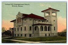 c1910's College Hill Congregational Church Exterior Wichita KS Unposted Postcard picture