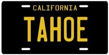Lake Tahoe California 1960's Black Aluminum CA License Plate picture