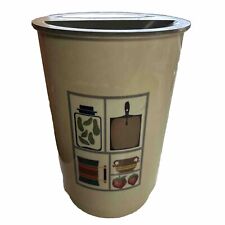 Vintage 1970’s Kitchen Canister Mid Century Plastic Canister  9.5”x 6.5” Lg picture