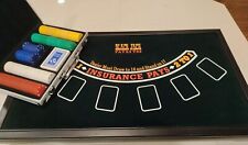 Portable Casino w/ 3 Sturdy Felt Tabletop Games and Accessories + Clay Chips picture