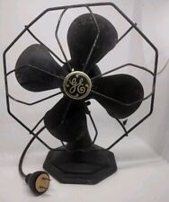Antique General Electric GE Octagon Cage Fan Original Paper Label On Bottom picture