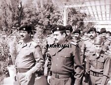 Reprinted photo of Saddam Hussain in an official meeting,  1980s.   HJ1-22 picture