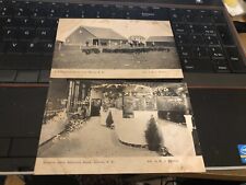2 1910 Era Huron SD Postcards 1st National Bank + Prosperous Farm Perriton NEAT picture