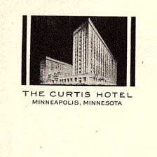 1930s THE CURTIS HOTEL MINNEAPOLIS MINNESOTA STATIONARY ENVELOPE  Z780 picture