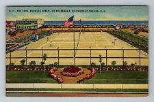 Wildwood-by-the-Sea NJ-New Jersey, Fox Park, Ocean & Boardwalk, Vintage Postcard picture