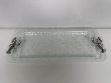 Large Glass Crawfish Crayfish Lobster Serving Tray 21” Collectible Rare picture