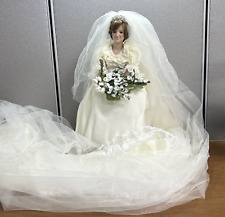 RARE VINTAGE 1985 DANBURY MINT PRINCESS DIANA BRIDE DOLL ROYAL WEDDING DRESS NIB picture