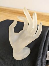 Vtg. lucite frosted upright display hand. picture