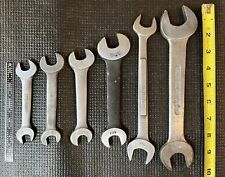 Set of 6 Vintage Open End Wrenches 1/2