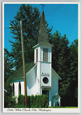 Little White Lutheran Church Elbe WA Pierce County Vintage 6x4 Postcard B22 picture