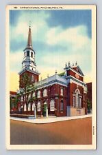 Philadelphia PA-Pennsylvania, Christ Church, Antique Vintage Souvenir Postcard picture
