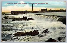 Consolidated Water Power & Paper Co Dam Grand Rapids WI C1910's Postcard V4 picture