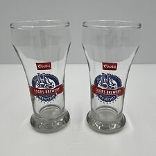 Pair of Vintage Coors Brewery Memphis Tennessee Pilsner Beer Glasses Barware picture