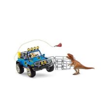 Schleich Dinosaur Toy Truck with Dino Outpost & Giganotosaurus 15- Piece Play... picture