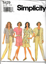 Simplicity Pattern 8429 c1993, Misses Pants, Shorts & Jacket, Size 12-16, FF picture